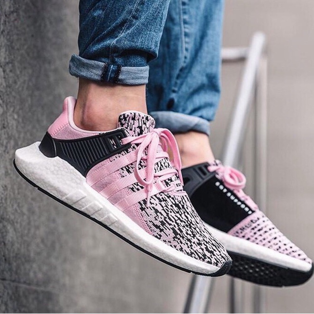 ADIDAS EQT SUPPORT pink glitch sneakers
